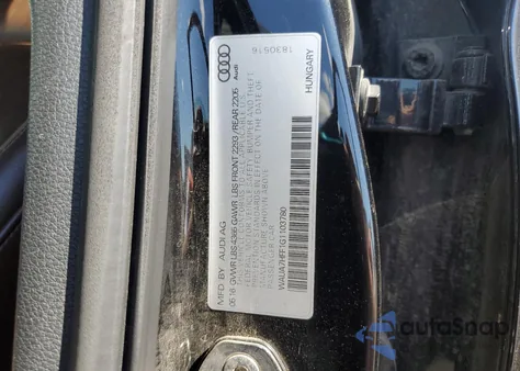 2016 Audi A3 Premium z USA, uszkodzony, nr VIN WAUA7HFF1G1103780